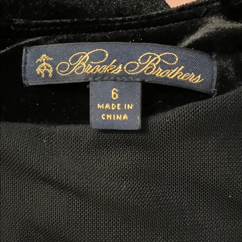 Brooks Brothers Y2K Black Long Sleeve Velvet Dress - Picture 4 of 4